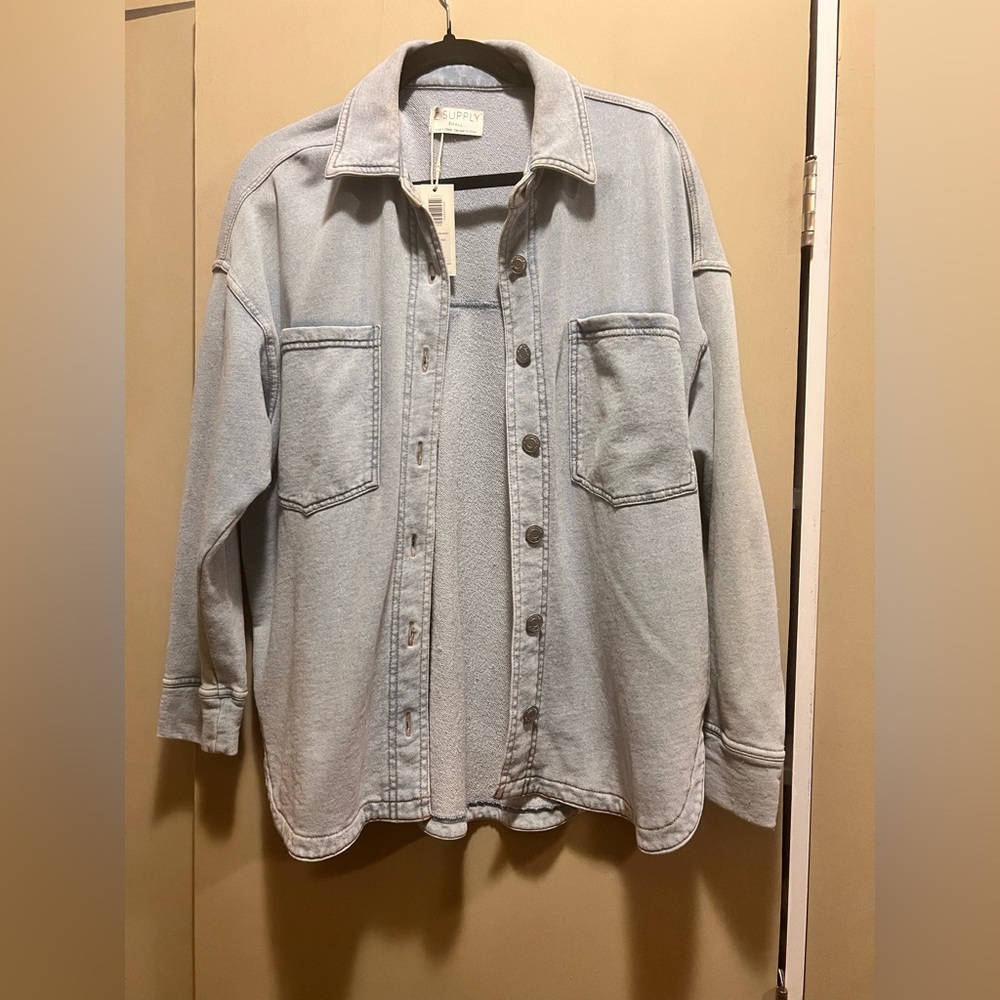 Z Supply oversized denim button up size small